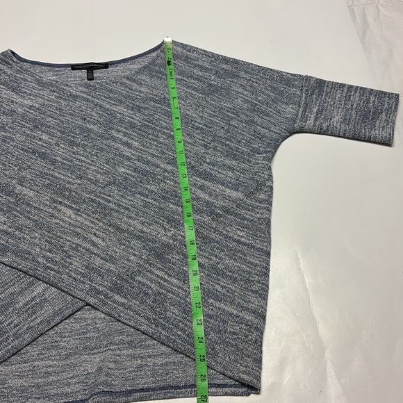 WHBM Blue Silver Metallic Shimmer Crossover Sweater M - Picture 3 of 6